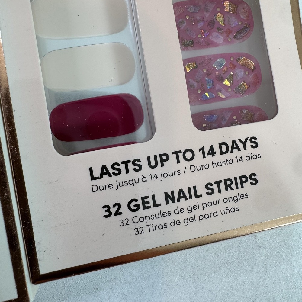 Dashing Diva Gloss Pink Gel Nail Strips 32 Ct 3 Pack Berry Bloodstone Wallflower - Picture 5 of 9